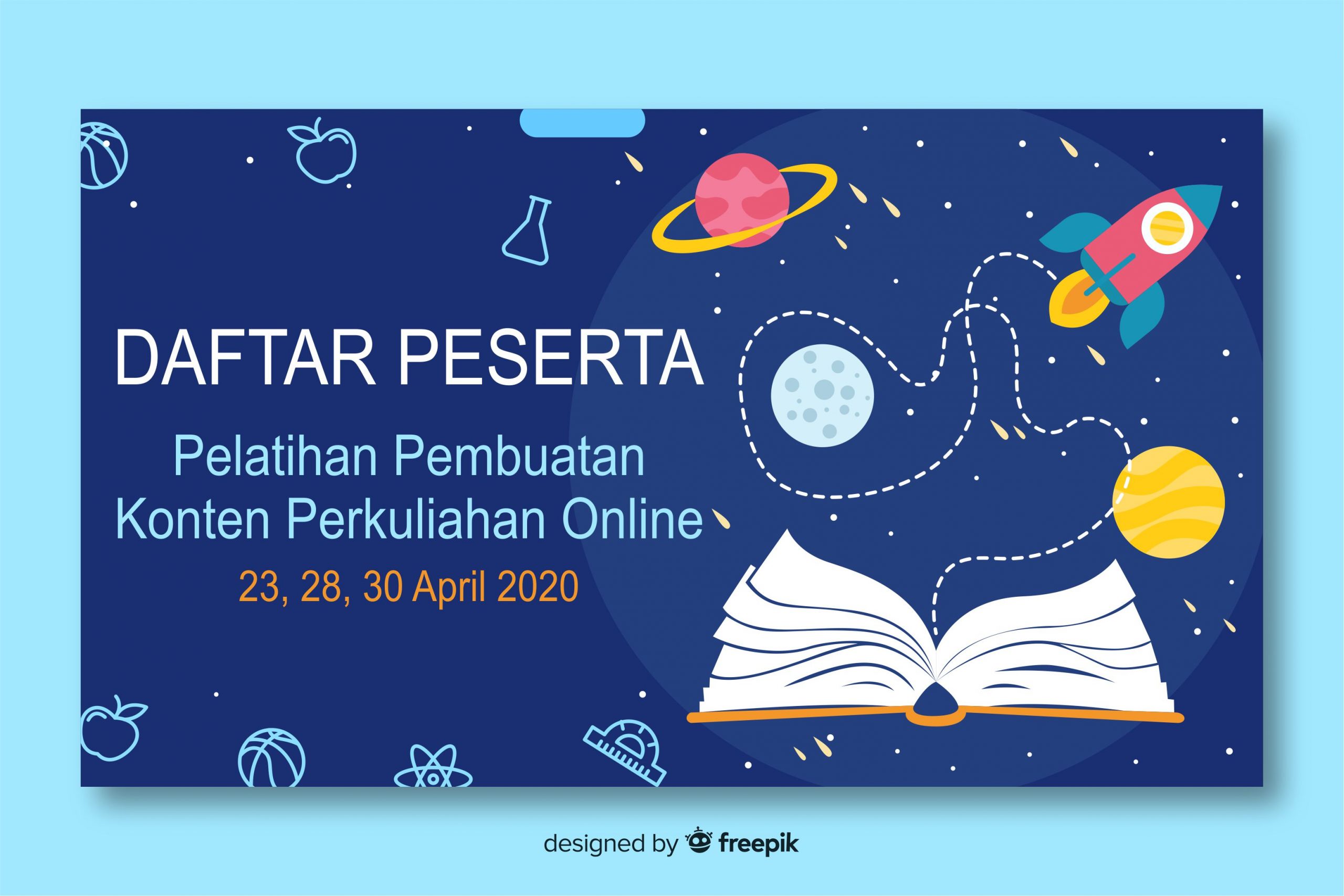 You are currently viewing Daftar Peserta Pelatihan Pembuatan Konten Perkuliahan Online 2020