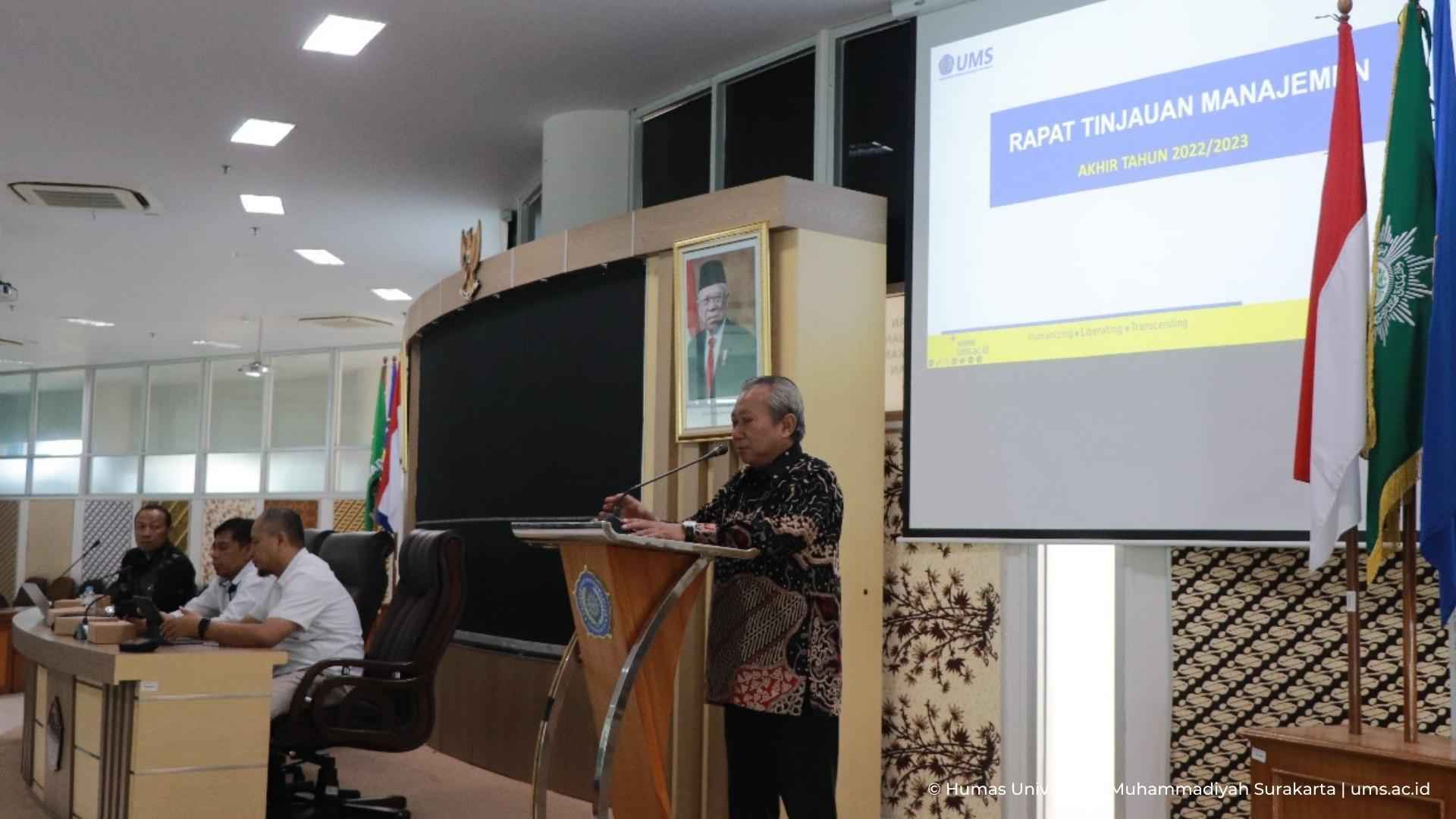 You are currently viewing UMS Lakukan Rapat Tinjauan Menejemen 2022/2023 Genap Level Universitas